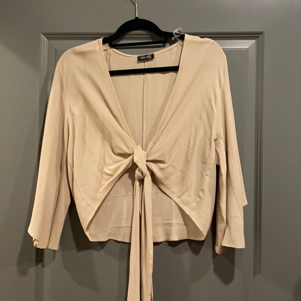 Beige  Tie up Top